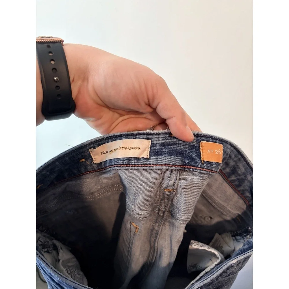 Anthropologie Pilcro And The Letter Press Jeans Size26 Skinny Distressed Lowrise